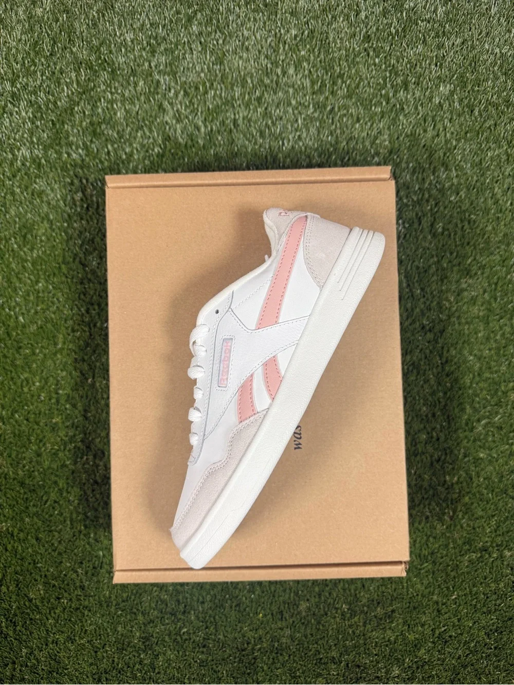 Women’s Reebok White and Pink Casual Sneakers